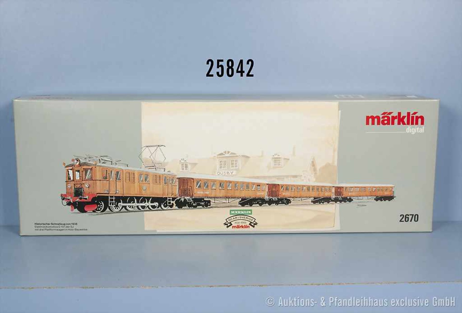 Märklin digital H0 2670 Historischer Schnellzug von 1938, dabei E-Lok der SJ, BN 101, 2