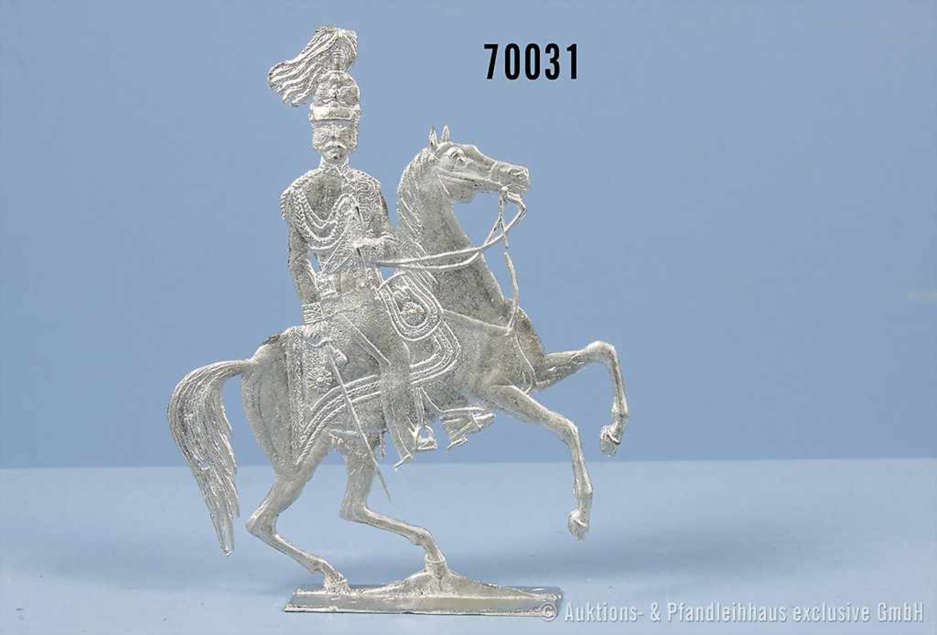 Zinnfigur Kaiser Wilhelm I. von Preußen, Abguss aus Originalform von Meyerheine, unbemalt,