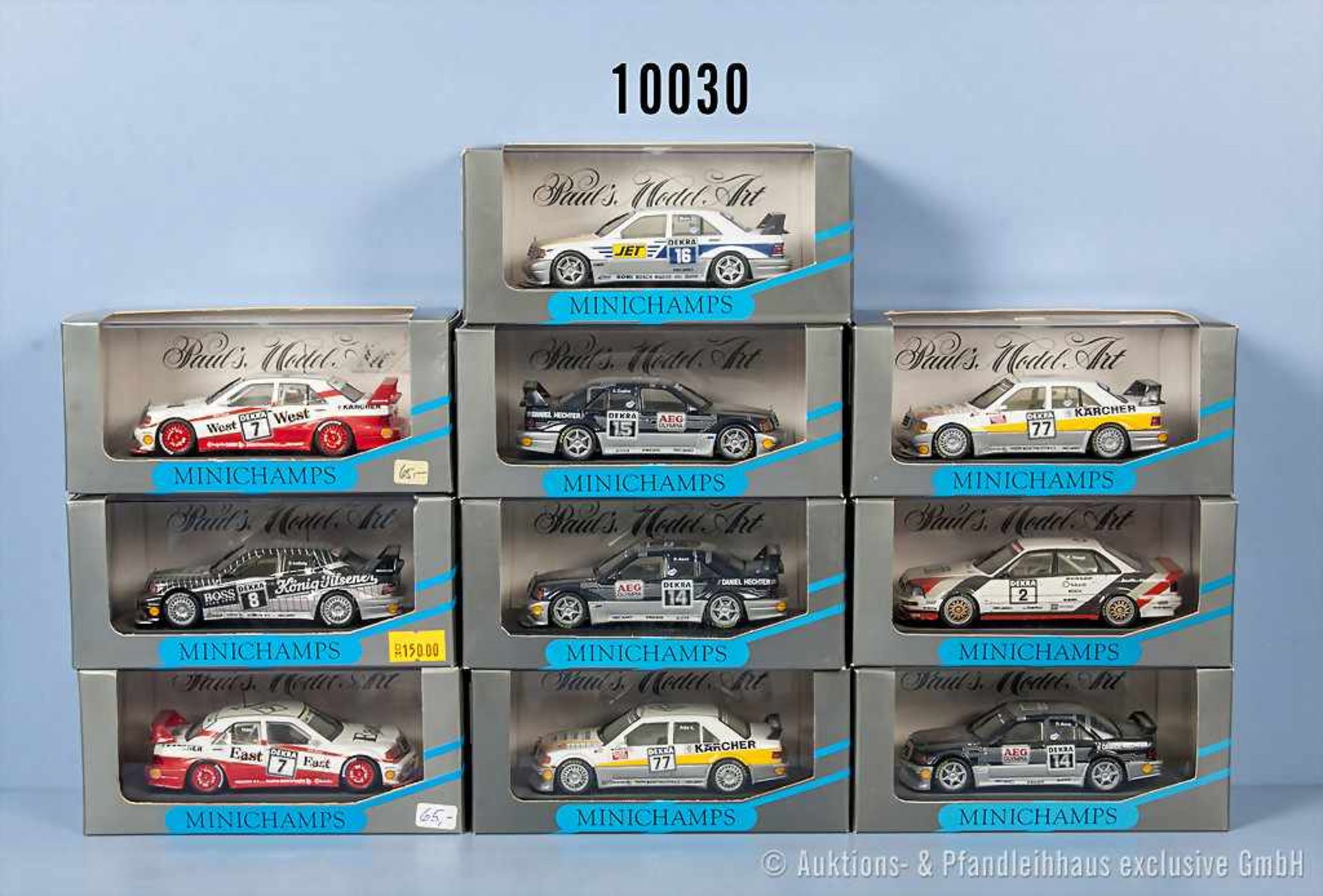 Konv. 10 Minichamps Modellfahrzeuge Sport- und Rallyefahrzeuge, teilweise versch.