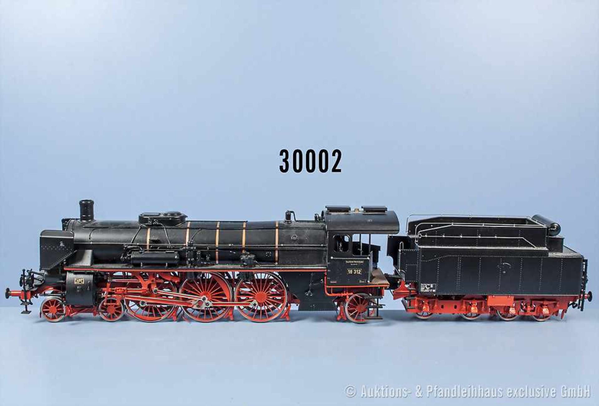 Modellbahn M. Bündgen Spur 0 Schlepptenderlok der DRG, BN 18 312, Achsfolge 2'C'1, Tender 4-A,