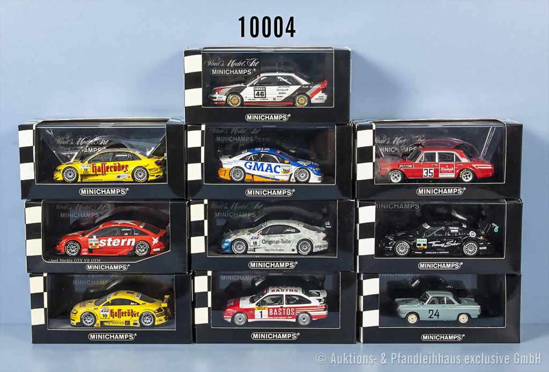 Konv. 10 Minichamps Modellfahrzeuge Sport- und Rallyefahrzeuge, teilweise versch.