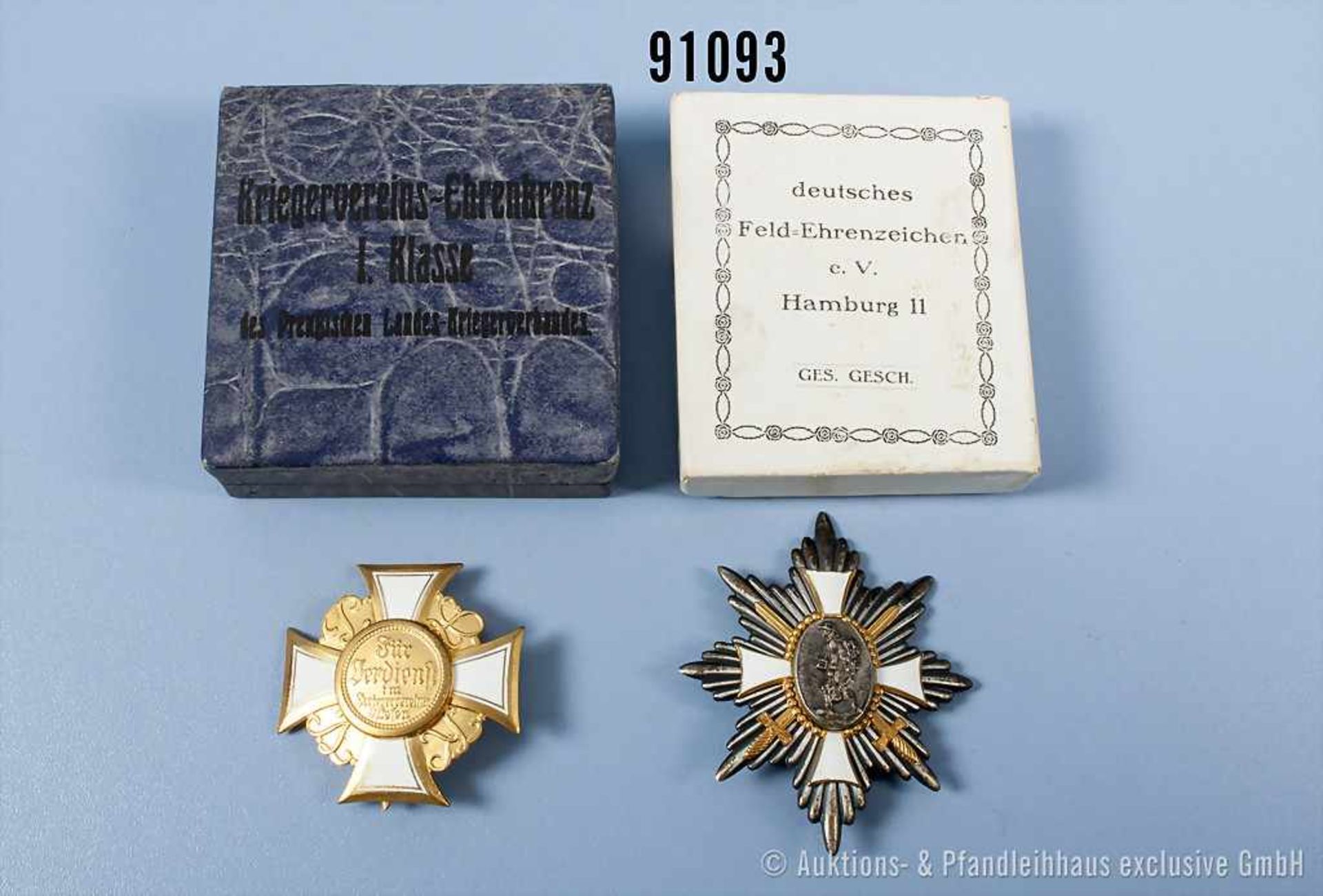 Konv. Kriegervereins-Ehrenkreuz 1. Klasse des preußischen Landes-Kriegerverbandes, in