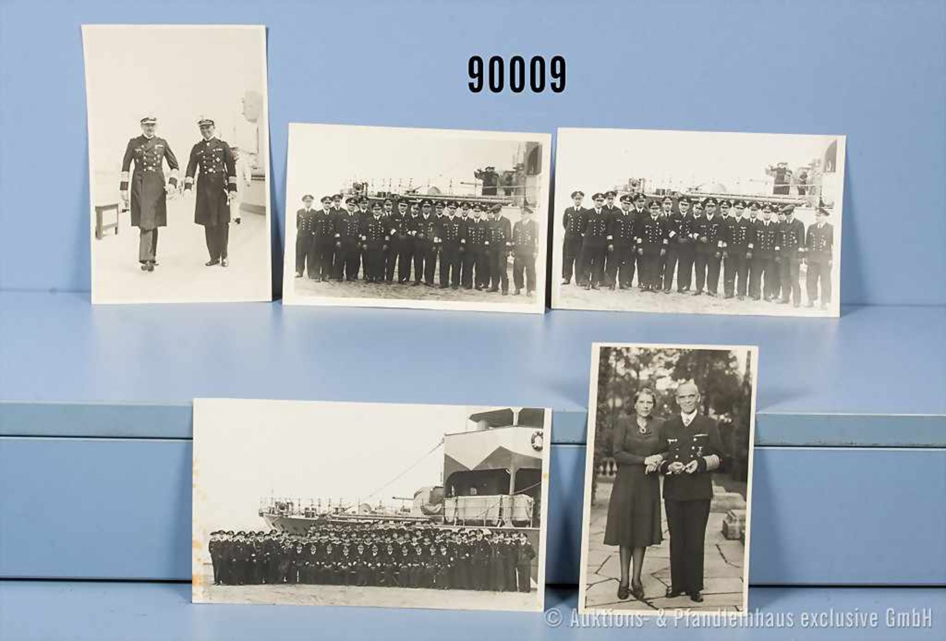 Konv. großformatige Privatfotos von Admiral Otto Schniewind aus der Zeit seiner militärischen