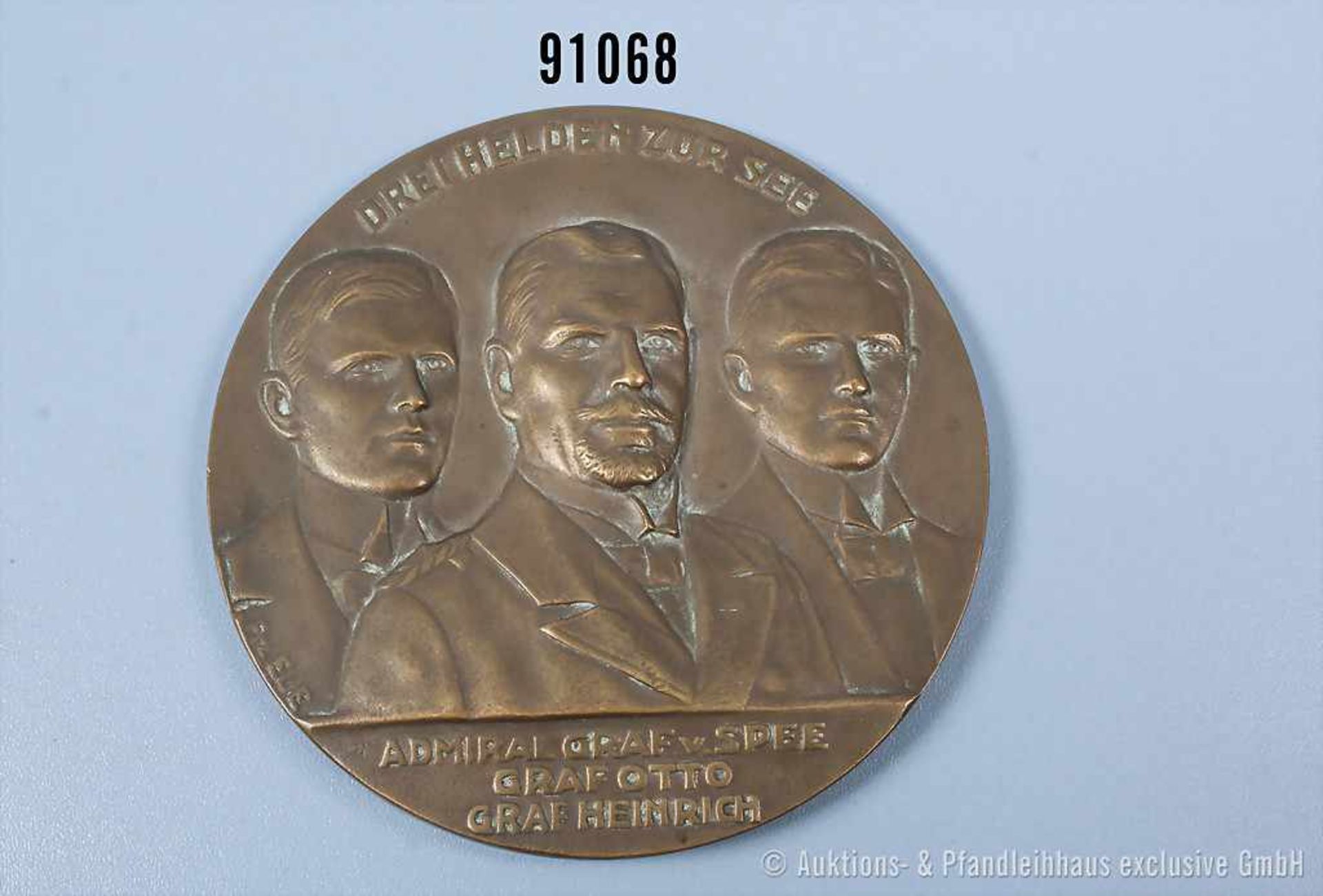 1. WK, Bronzemedaille "Auf Admiral Graf von Spee" sowie auf die beiden mit ihm gefallenen Söhne "