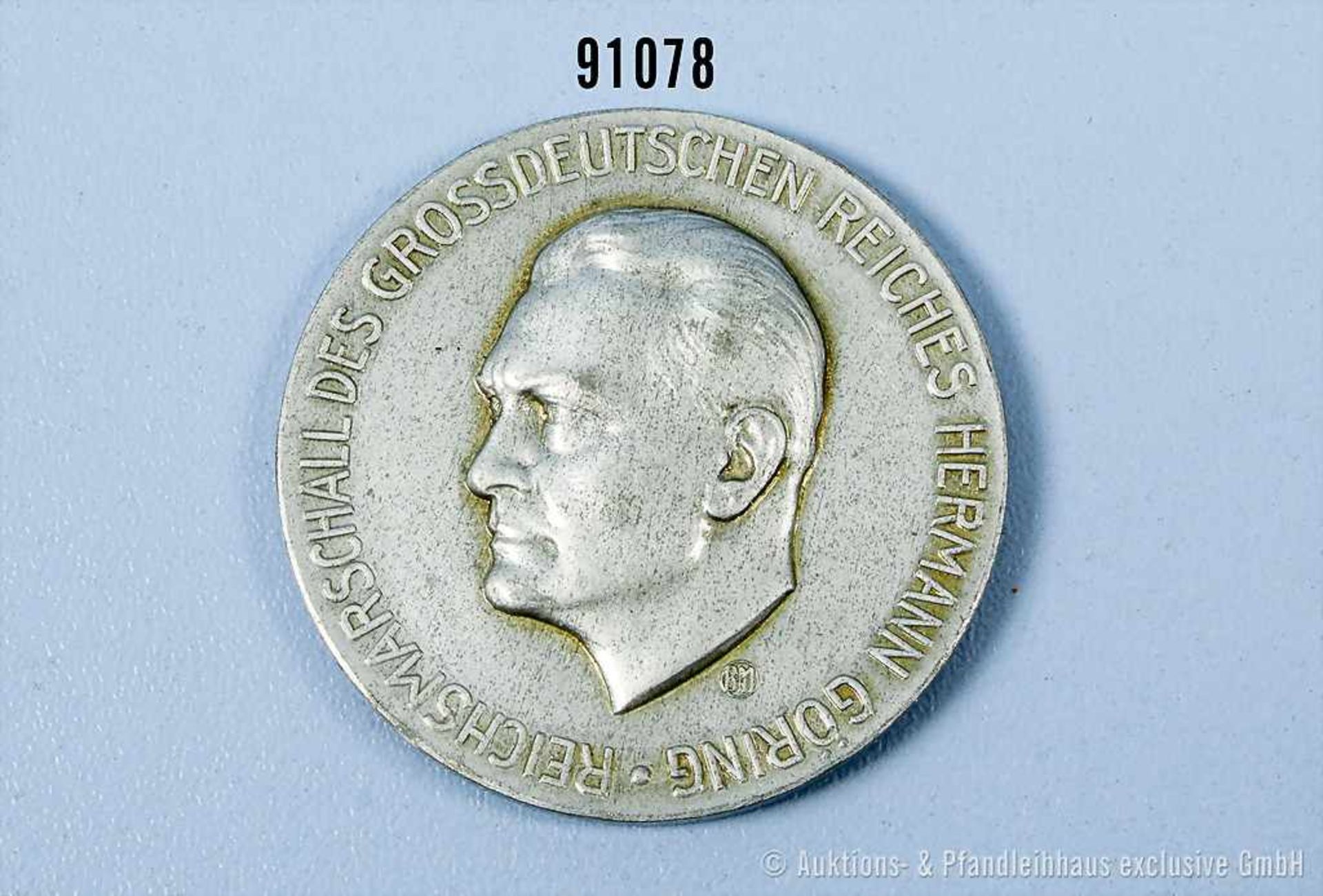 3. Reich, Zinkmedaille "Hermann Göring Reichsmarschall des Grossdeutschen Reiches", rückseitig