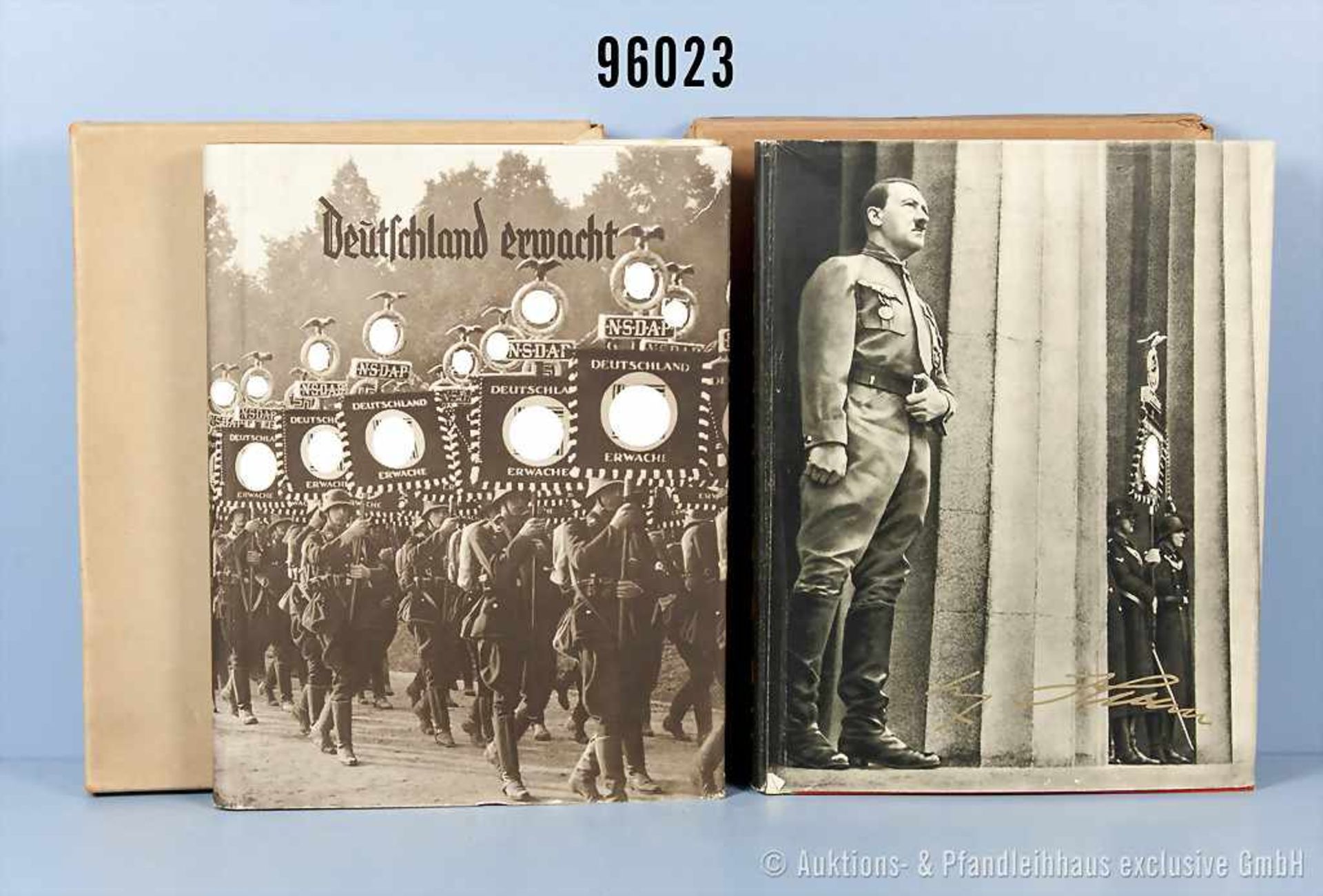 Konv. 2 Sammelbilderalben, "Adolf Hitler" und "Deutschland erwacht" mit Bild von Stabschef Ernst