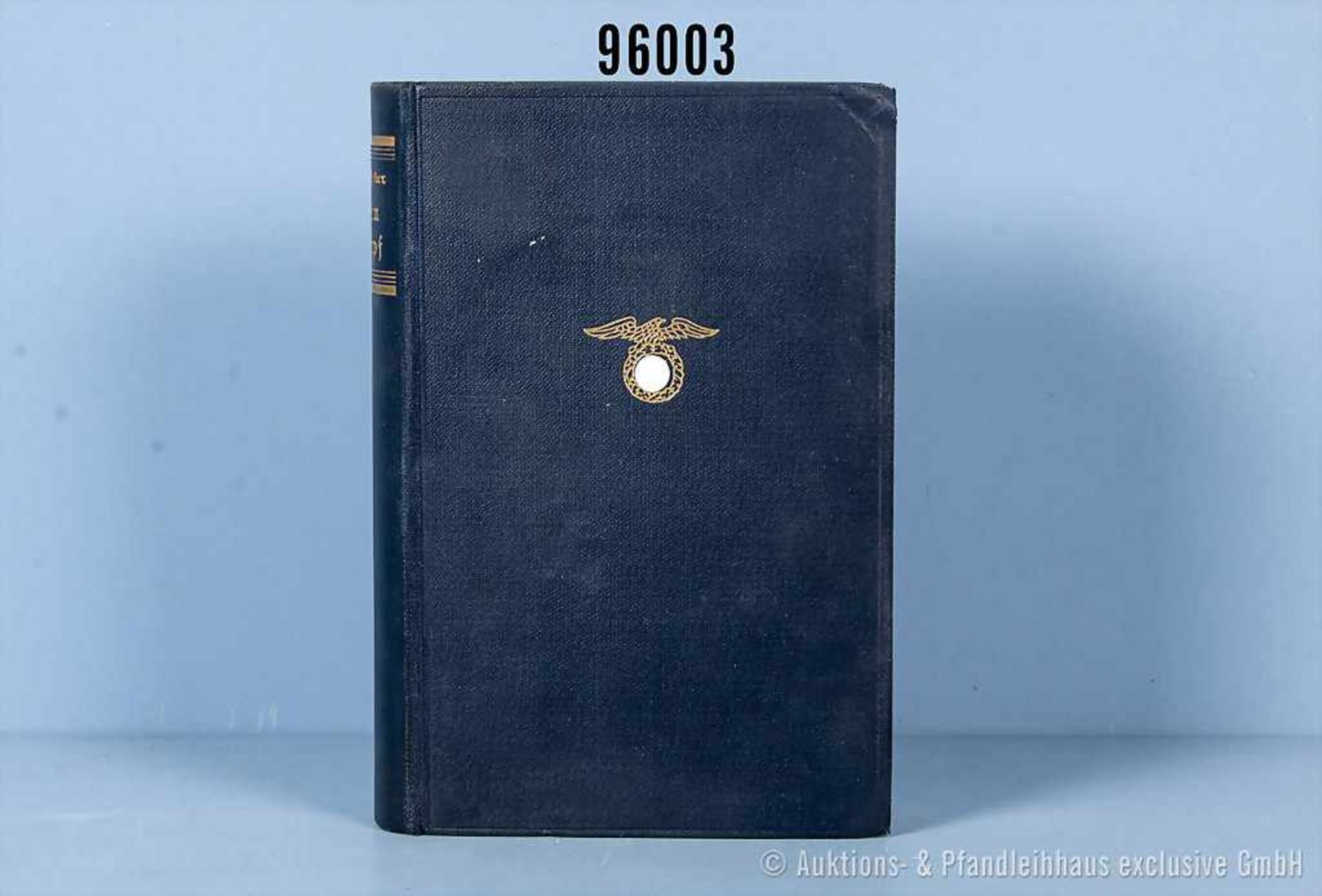 A. Hitler "Mein Kampf", blaue Leinenausf. von 1938, guter Zustand mit Altersspuren- - -19.00 %