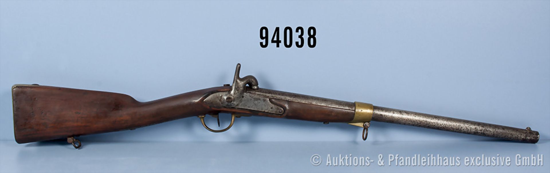 Frankreich Perkussionsgewehr, Kavallerie Muskete, Modell 1822 T, auf der Platte "St. Etienne Royal",