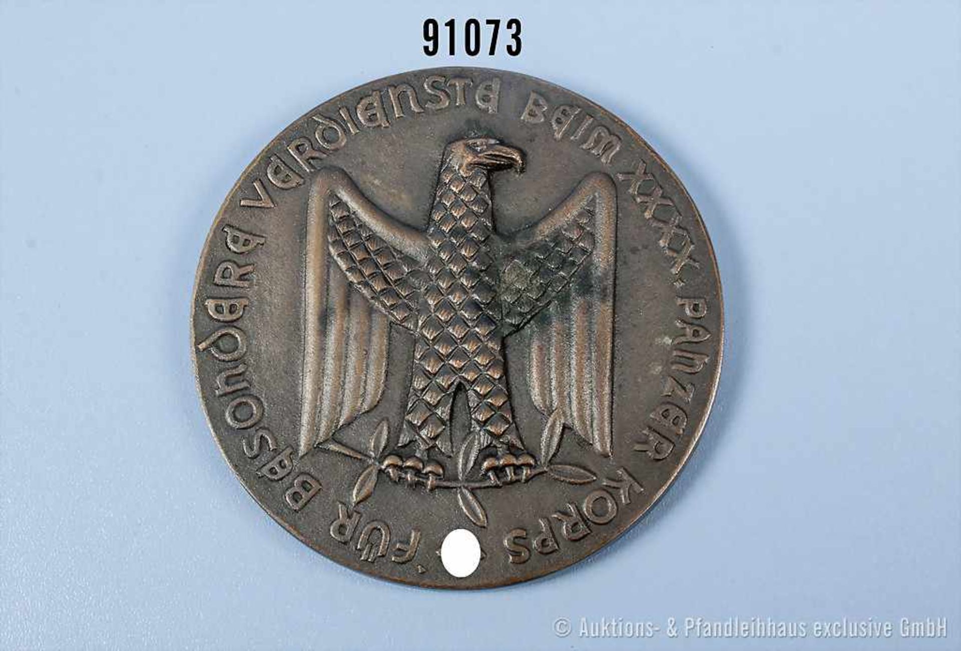 3. Reich, Medaille "Für besondere Verdienste beim XXXX. Panzer-Korps", unleserlicher