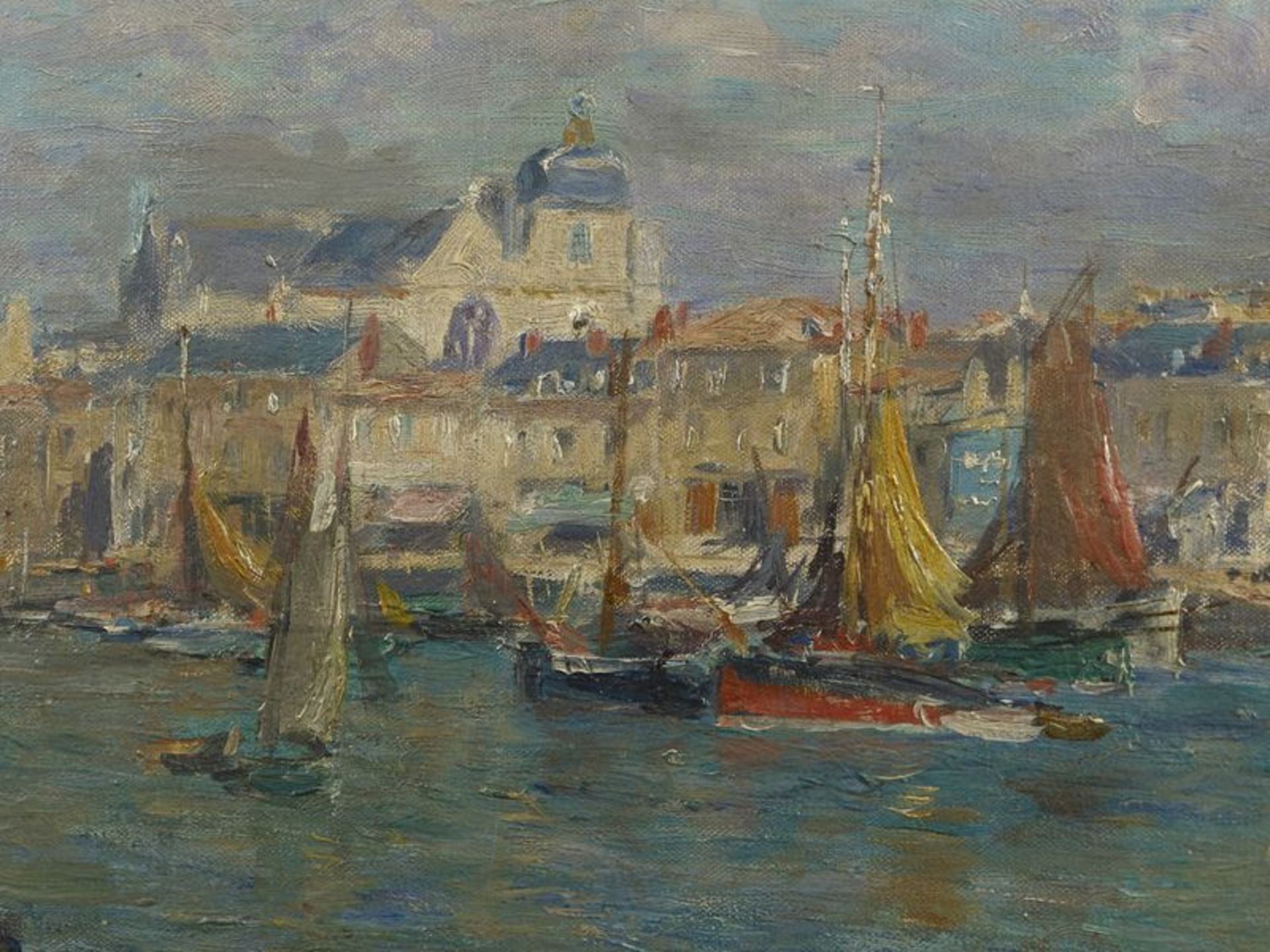 Edmond PETITJEAN (1844-1925) - Voiliers au port - Huile sur toile signée en bas à [...] - Bild 2 aus 4