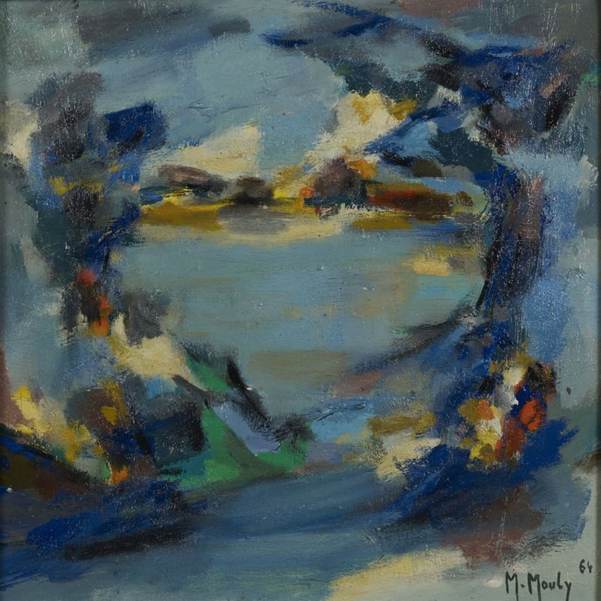 Marcel MOULY (1918-2008) - Le Lac, 1964 - Huile sur toile signée en bas à droite et [...]