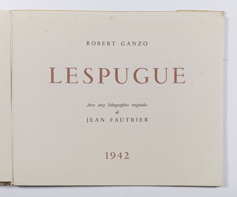 Jean FAUTRIER (1898-1964) - Lespugue - Robert Ganzo avec 11 lithographies originales [...] - Image 3 of 5