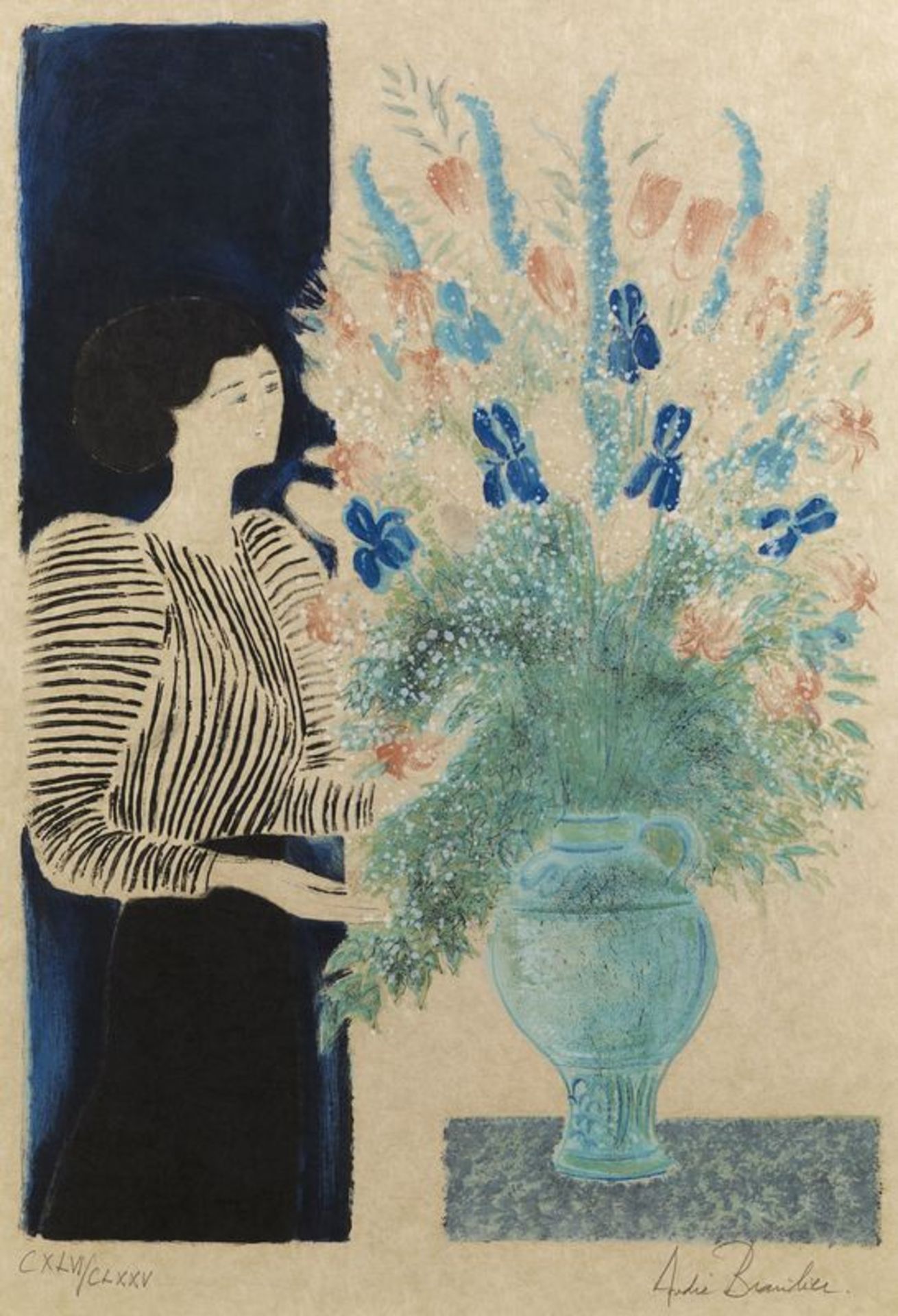 André BRASILIER (1929) - Le Bouquet Royal, lithographie en couleurs signé et [...]