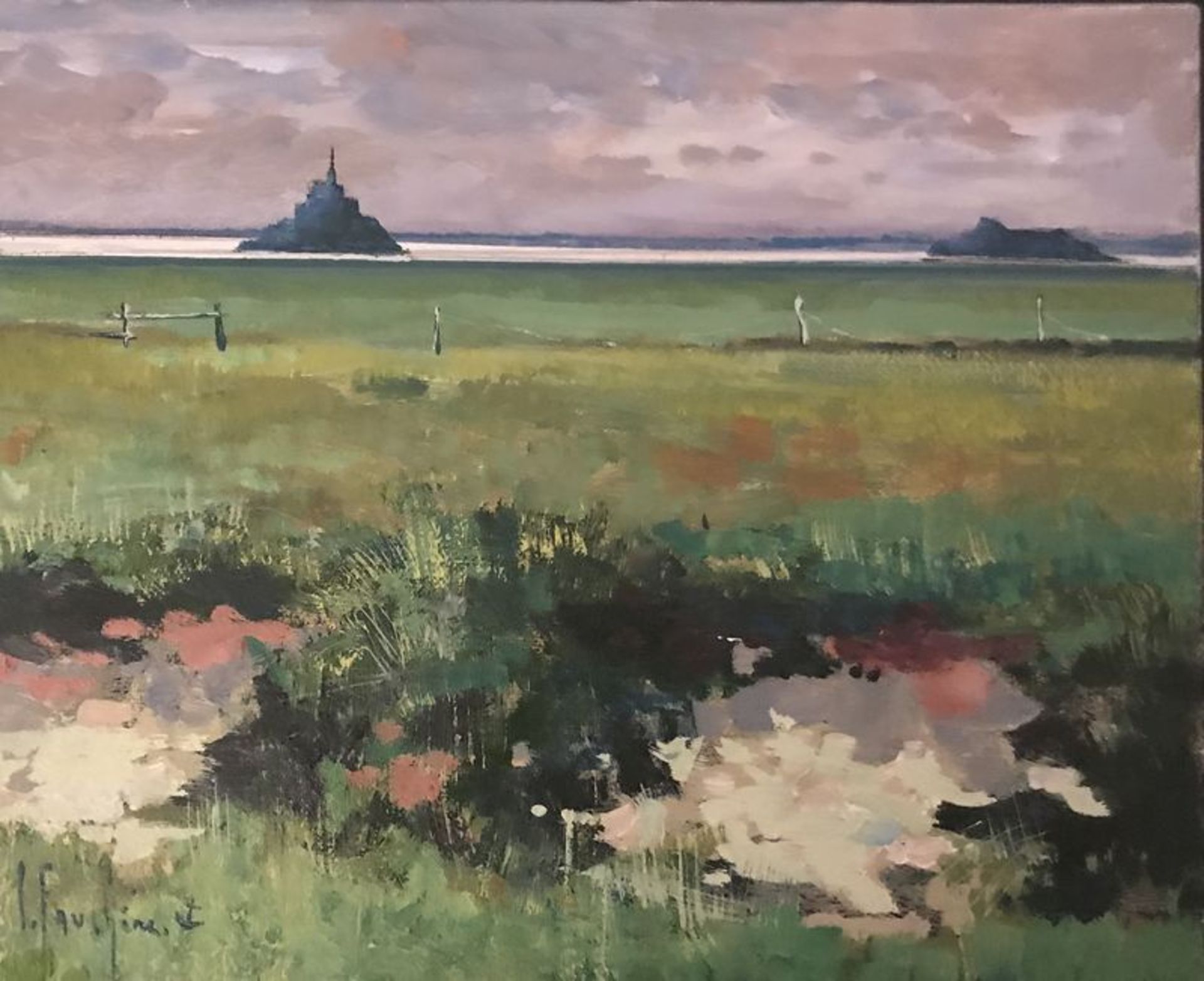 Claude FAUCHERE (1936) - Le Mont Saint Michel - Huile sur toile signée en bas à [...]