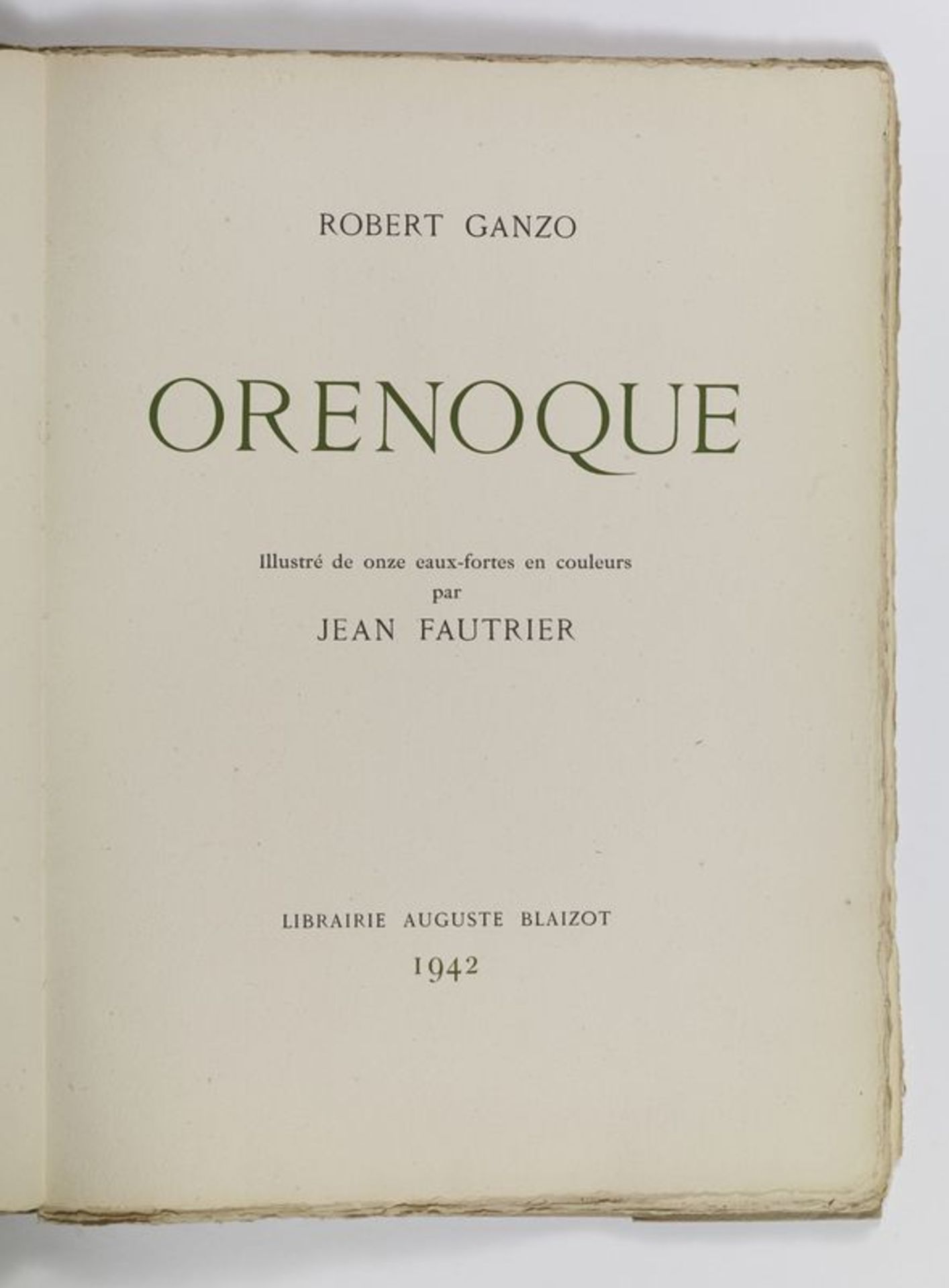 Jean FAUTRIER (1898-1964) - Orénoque - Robert Ganzo, illustré de 11 eau fortes par [...] - Bild 2 aus 4