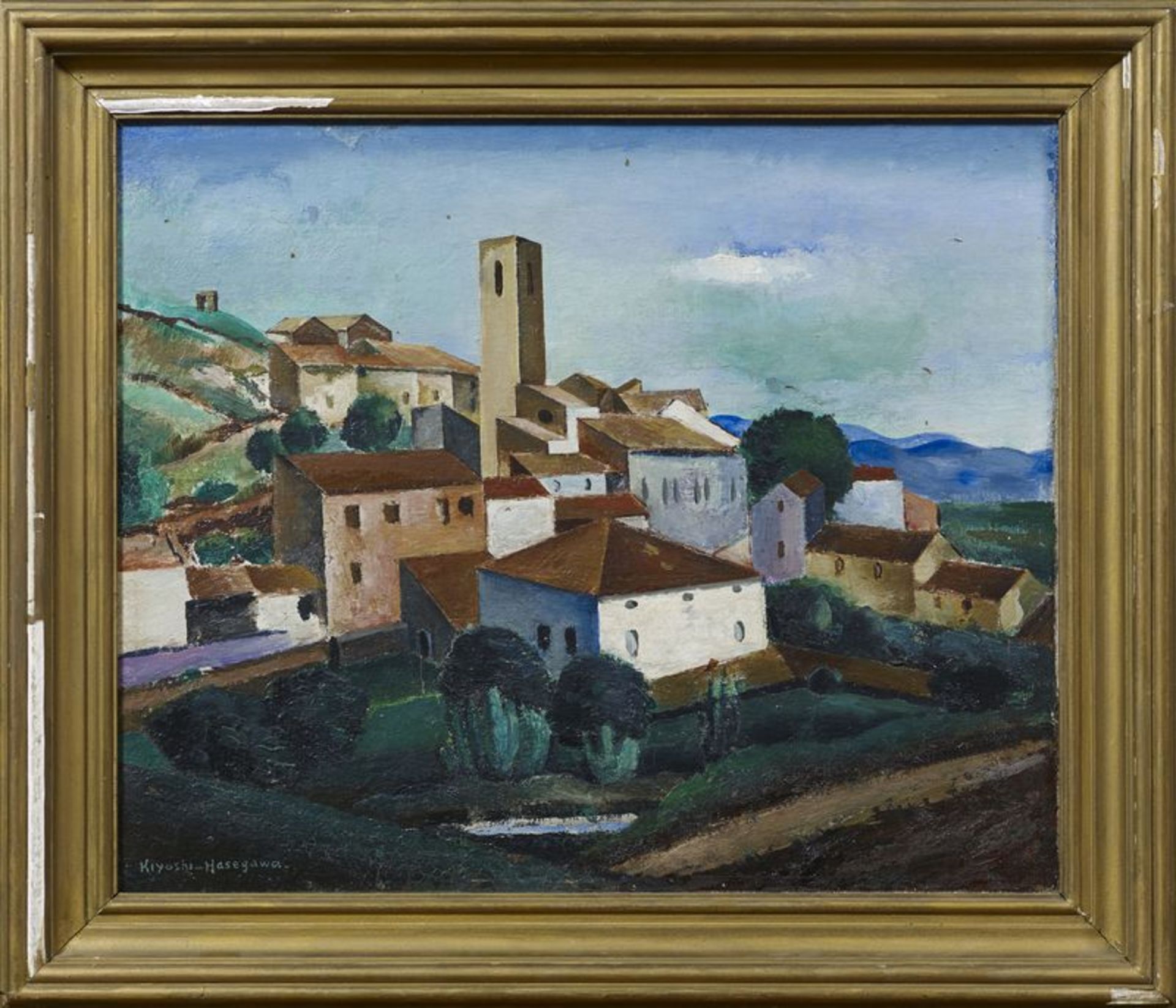 Kiyoshi HASEGAWA (1891-1980) - Site Provençal - Huile sur toile signée en bas à [...] - Bild 2 aus 2
