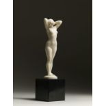 Joe DESCOMPS (1869-1950) - Jeune femme dénudée - Ivoire signé - Socle marbre - [...]