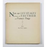 Jean FAUTRIER (1898-1964)- Note sur les Otages, peintures de Fautrier, par Francis [...]