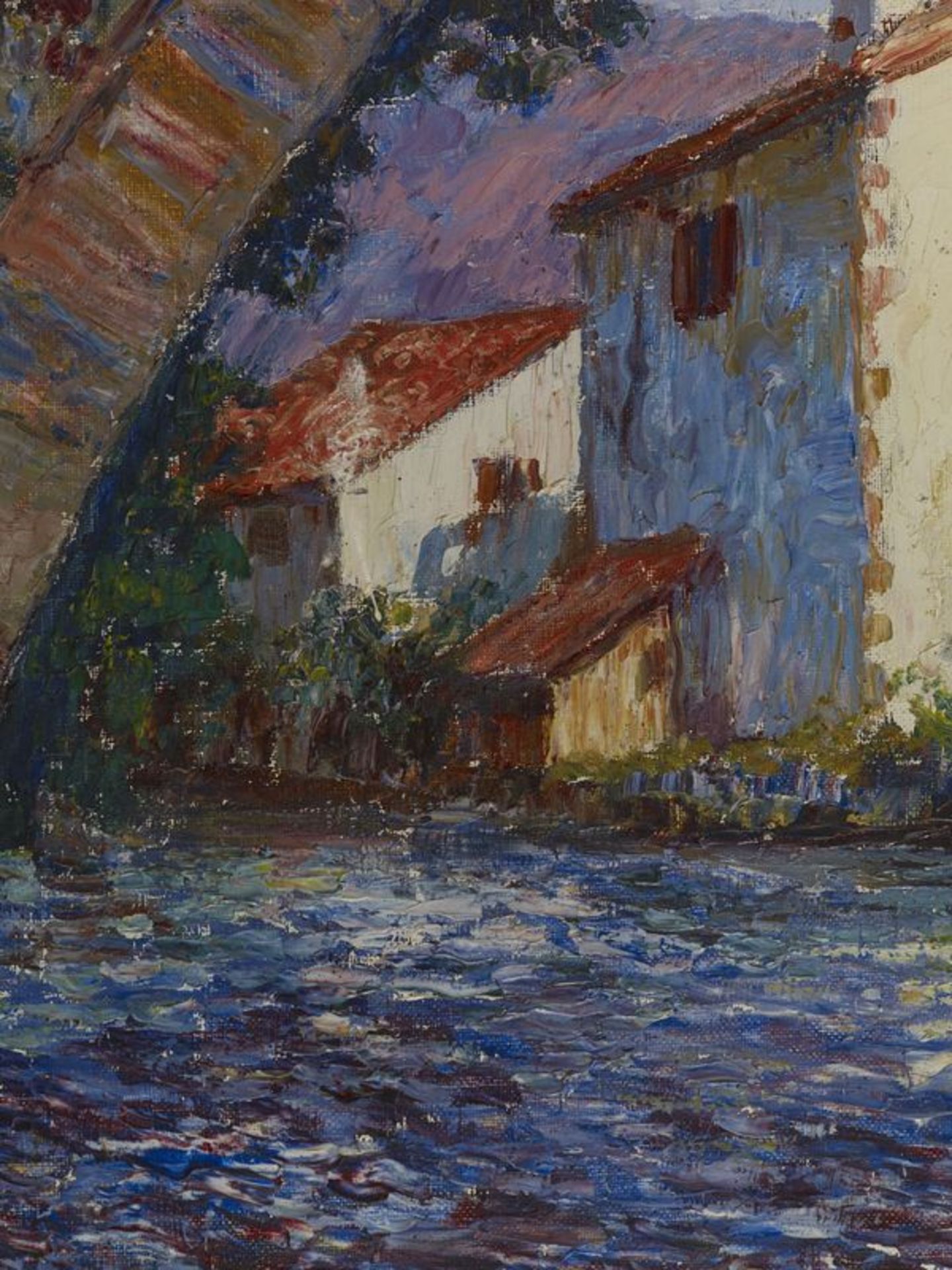 Louis FLOUTIER (1882-1936) - Maison et pont - Huile sur toile signée en bas à [...] - Bild 4 aus 5