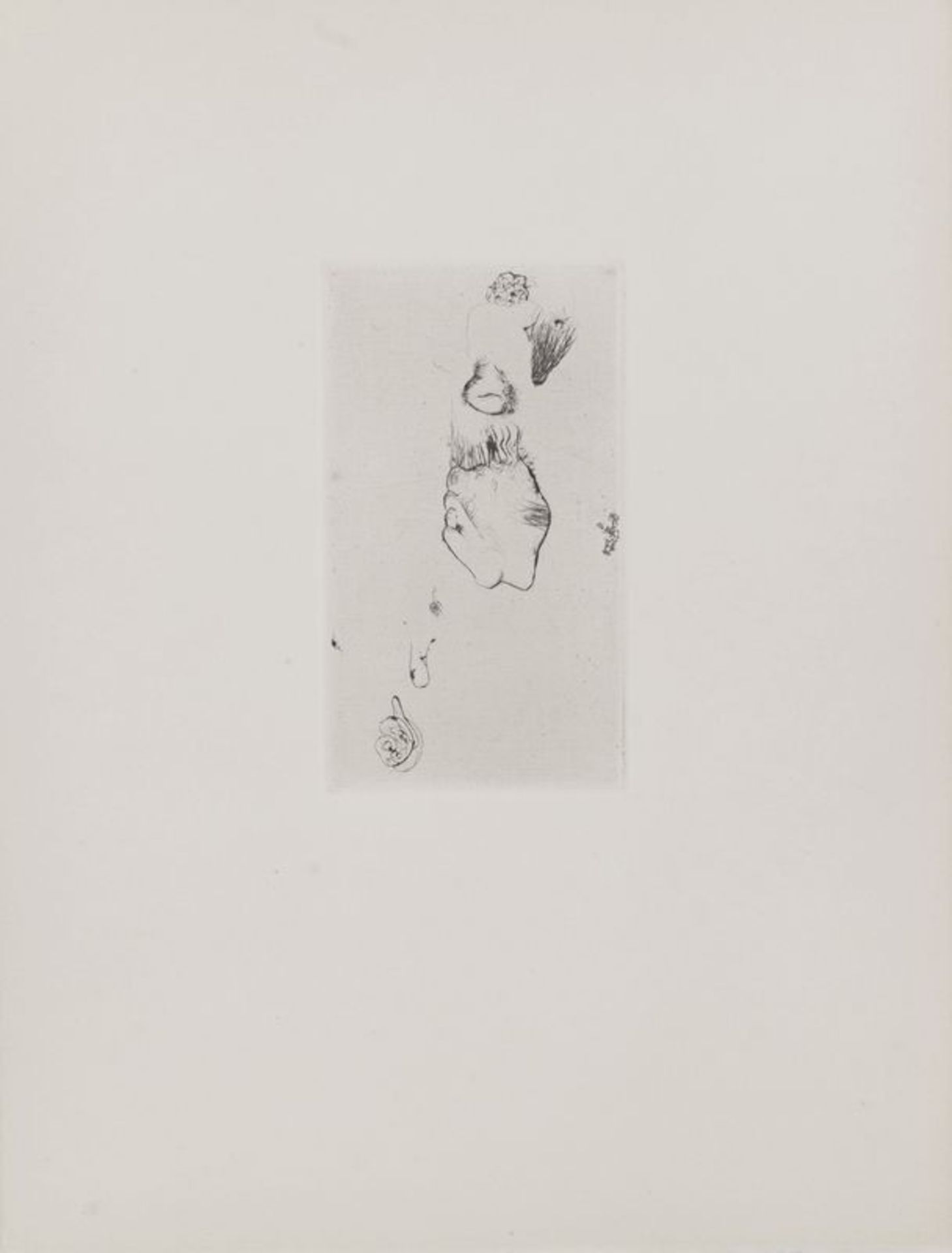 Otto WOLS (1913- 1951)- Visage 4 - Pointe sèche - Tiré à part pour le livre de [...]