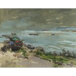 Fernand HERBO (1905- 1995) - Voiliers et bateaux de pêches - Aquarelle signée en [...]