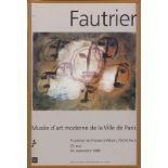 Jean FAUTRIER (1898- 1964) - Affiche, 1989 - Exposition au Musée d'Art Moderne de la [...]