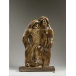 Joseph CZAKY (1888-1971) - Adam et Eve - Plâtre signé et justifié 4/7 - 37 x 23 x [...]
