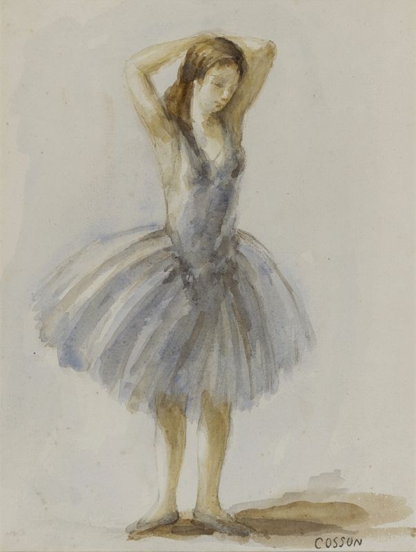 Marcel COSSON (1878- 1956) - Ballerine - Aquarelle signée ne bas à droite - 30 x [...]