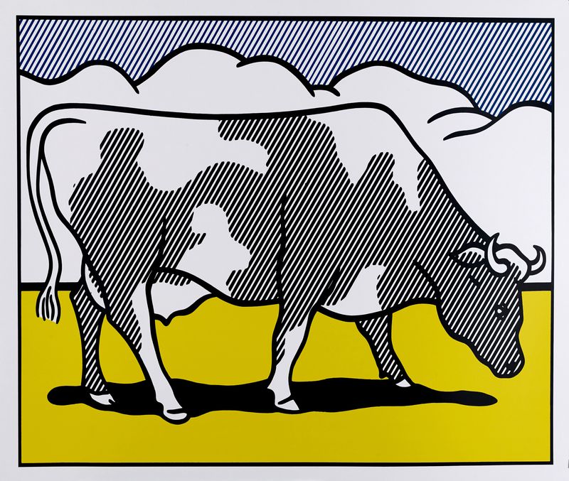 Roy LICHTENSTEIN (1923-1997) - D'après - Cows going abstract, 1980, 3 offset en [...]