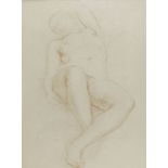 Charles DESPIAU (1874-1946) - Femme allongée bras droit relevé - Dessin à la [...]