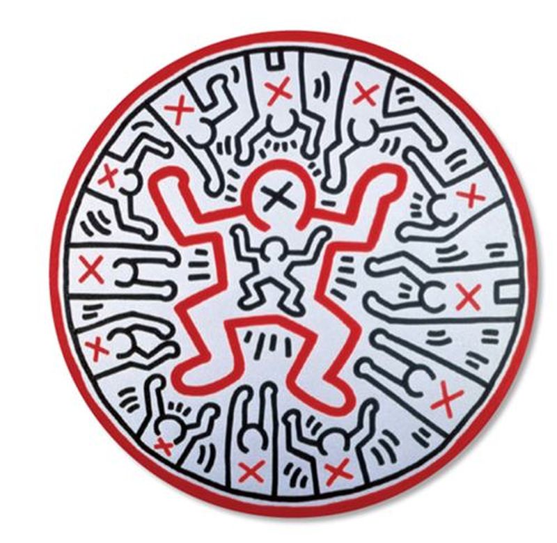 Keith HARING (1958-1990) - D'après Child - Assiette en porcelaine - D. 21 cm - - [...]