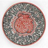 Keith HARING (1958-1990) - D'après - Cerveau - Assiette en porcelaine - D. 21 cm - [...]