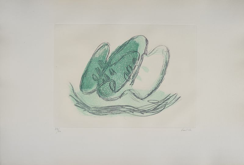 Jean FAUTRIER (1898-1964) - Les fruits, 1942 - Eau-forte et aquatinte en couleur sur [...]