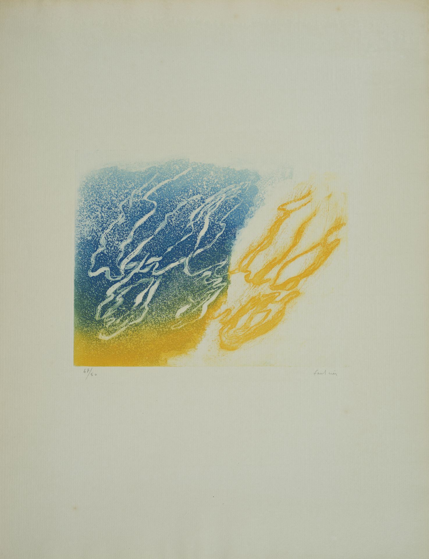 Jean FAUTRIER (1898-1964) - L'Orage - Aquatinte en couleurs sur Vergé d'Auvergne [...]