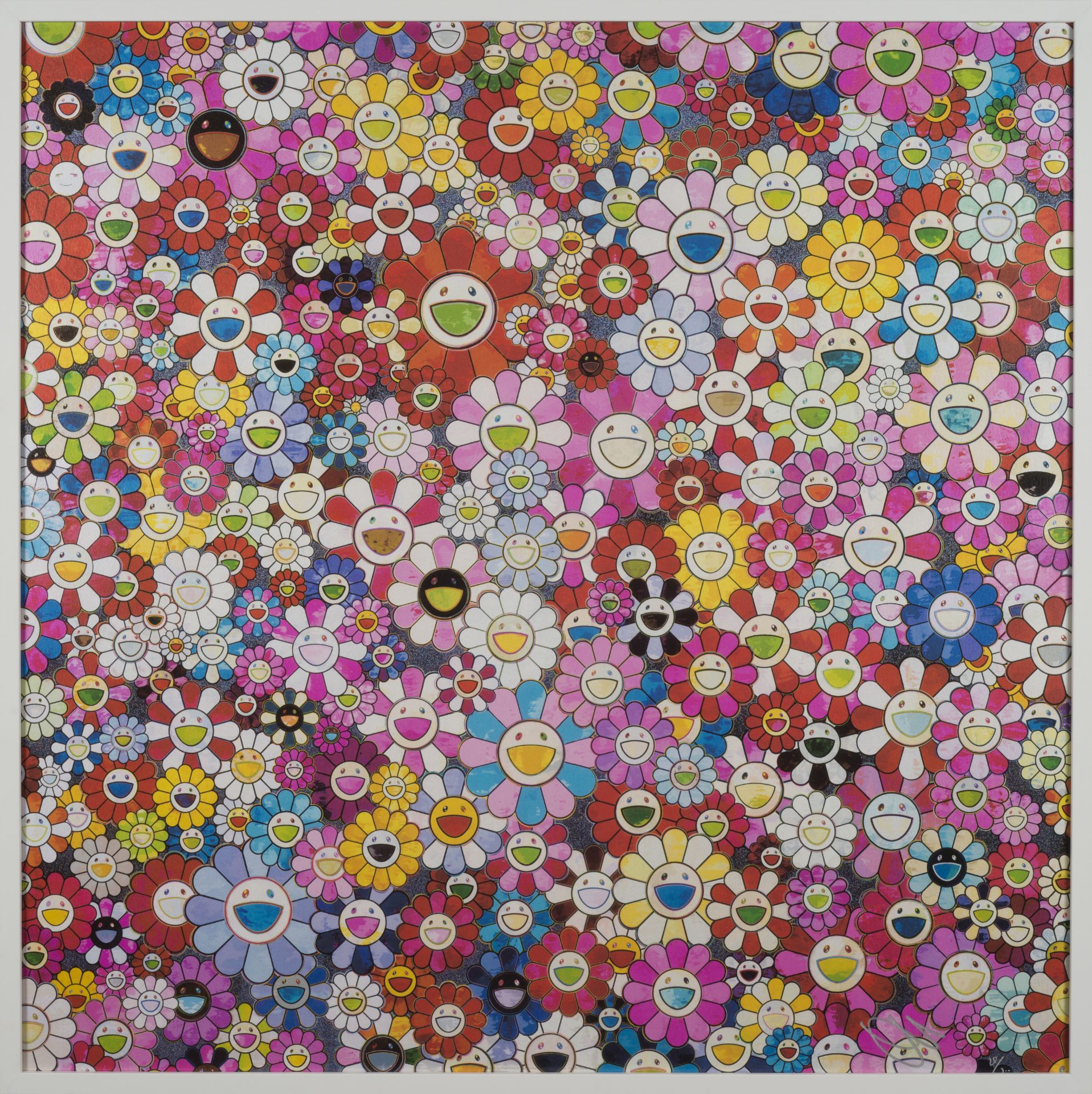 Takashi MURAKAMI (1962) - Flowers - Estampe signée et justifiée - 68 x 68 cm - - [...]