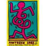 Keith HARING (1958-1990) - Montreux Jazz Festival - Affiche sérigraphique - 99 x 69 [...]