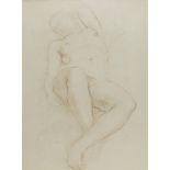 Charles DESPIAU (1874-1946) - Femme allongée bras gauche relevé - Dessin à la [...]