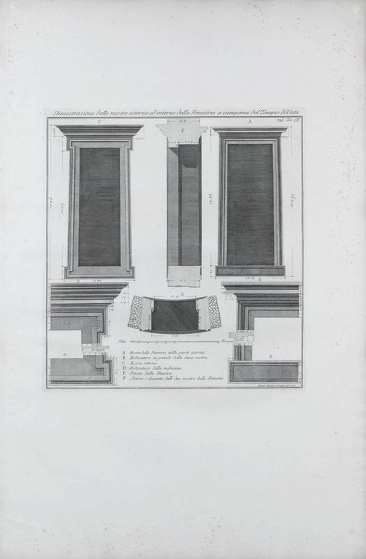 Giovanni Battista PIRANESI (1720-1778) - Dimostrazione della porta e sue modinature [...]