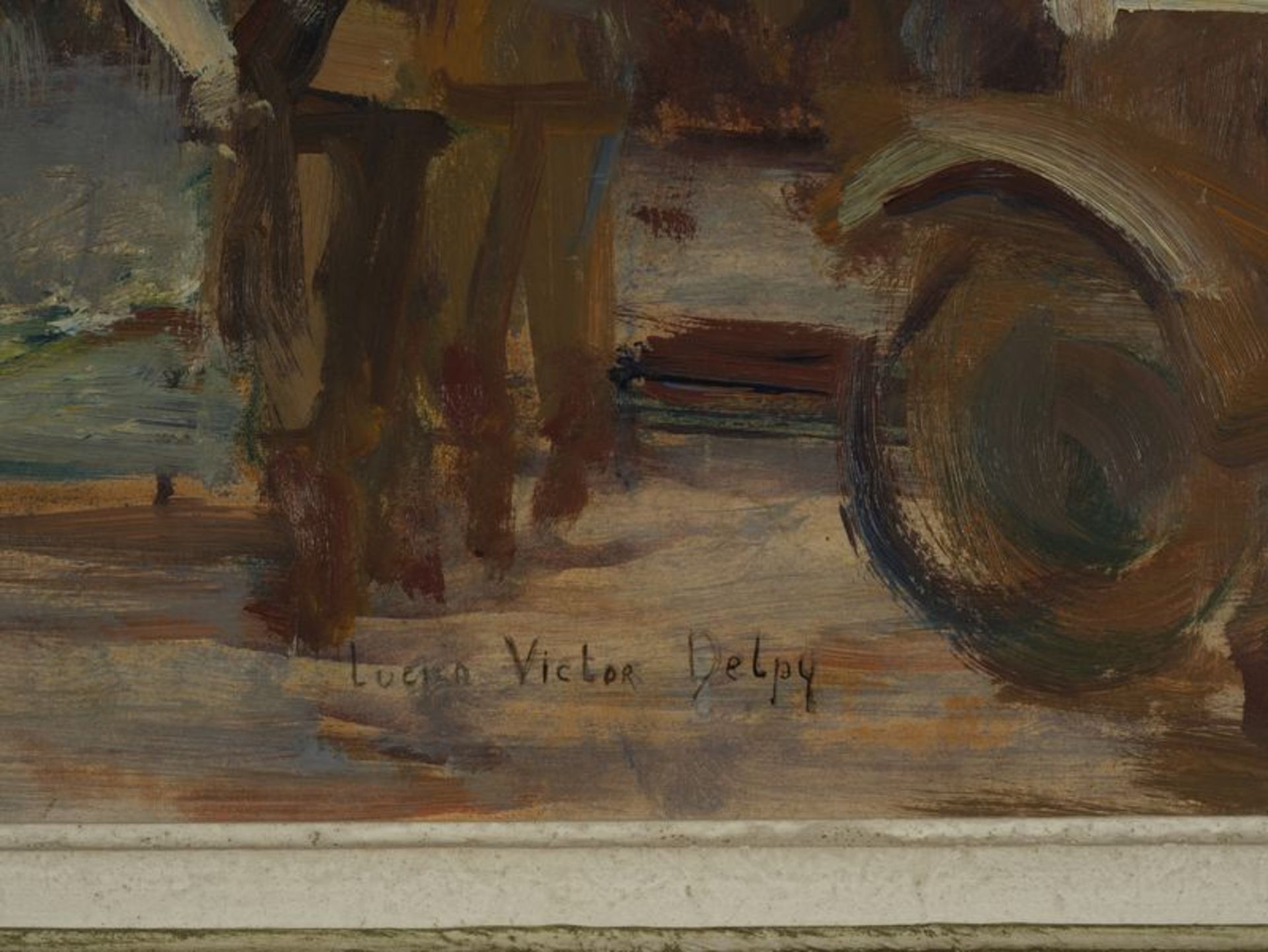 Lucien-Victor DELPY (1898-1967) -Prise d'armes à Karlsrühe - Huile sur panneau [...] - Bild 3 aus 4