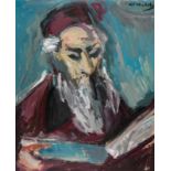 MANE KATZ (1894-1962)- Portrait de Rabbin - Gouache sur papier signée en haut - 58 [...]