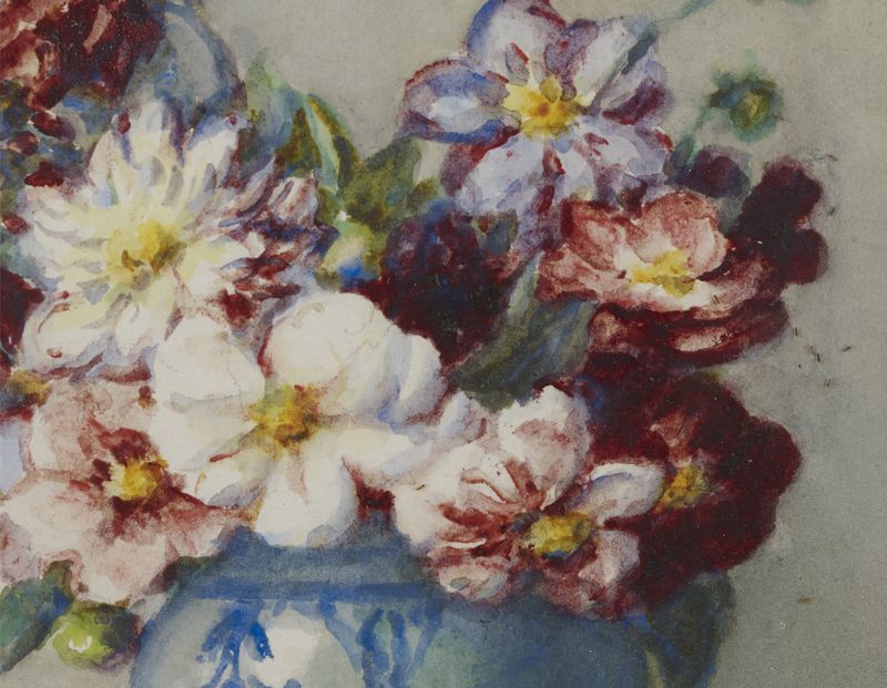 Isidore ROSENSTOCK (1880-1956) - Bouquet de fleurs - Aquarelle signée en bas à [...] - Image 4 of 4