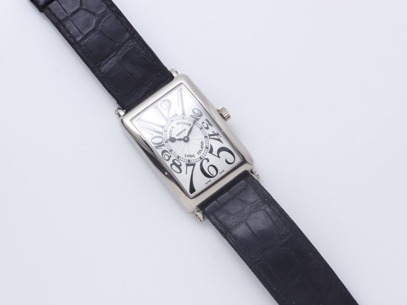 FRANCK MULLER ''LONG ISLAND N° 868'' Montre bracelet d'homme en or gris 750 [...] - Image 6 of 6