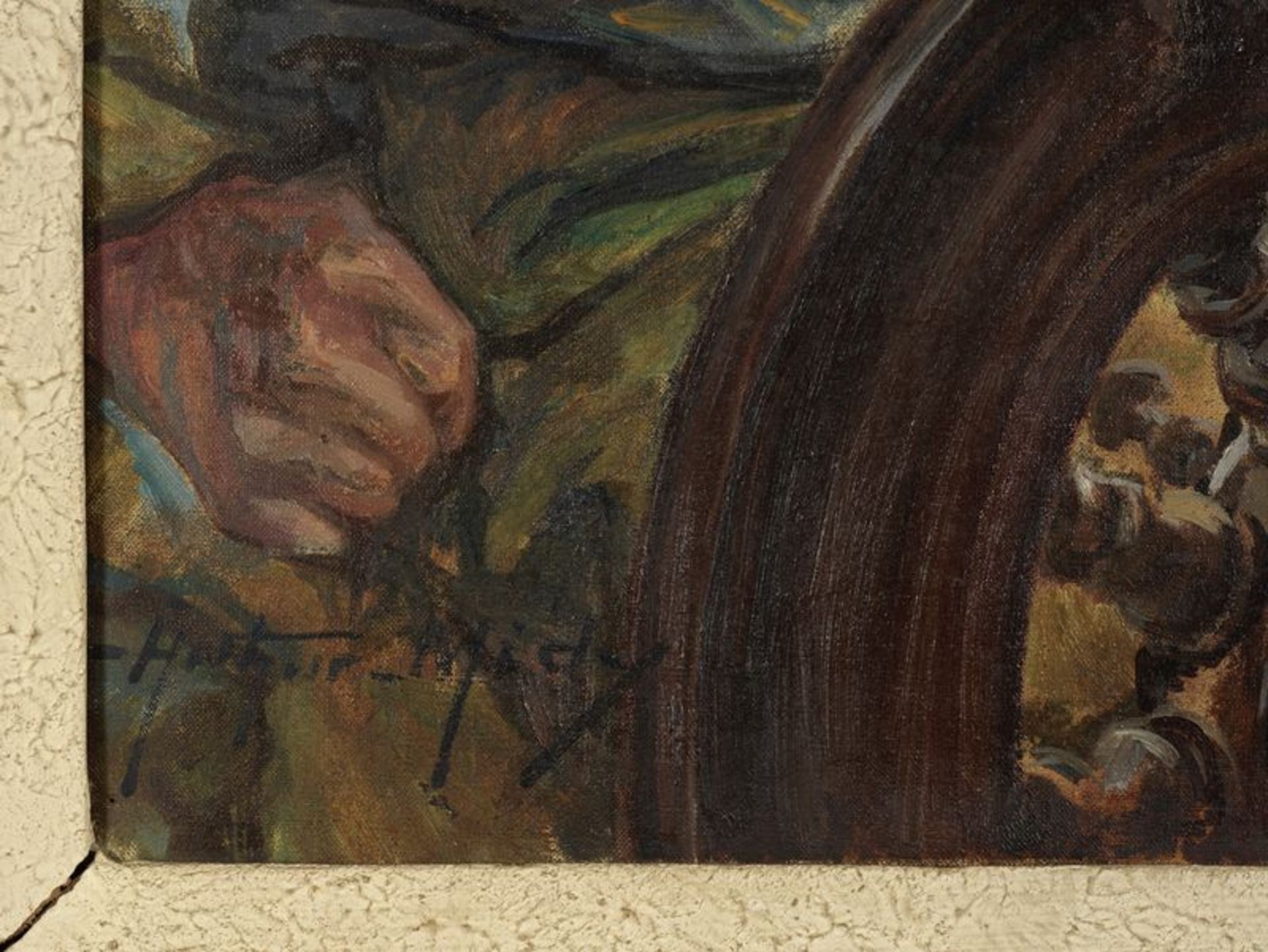 ARTHUR-MIDY (1887- 1944) - Couple de bretons - Huile sur toile signée en bas à [...] - Bild 4 aus 5