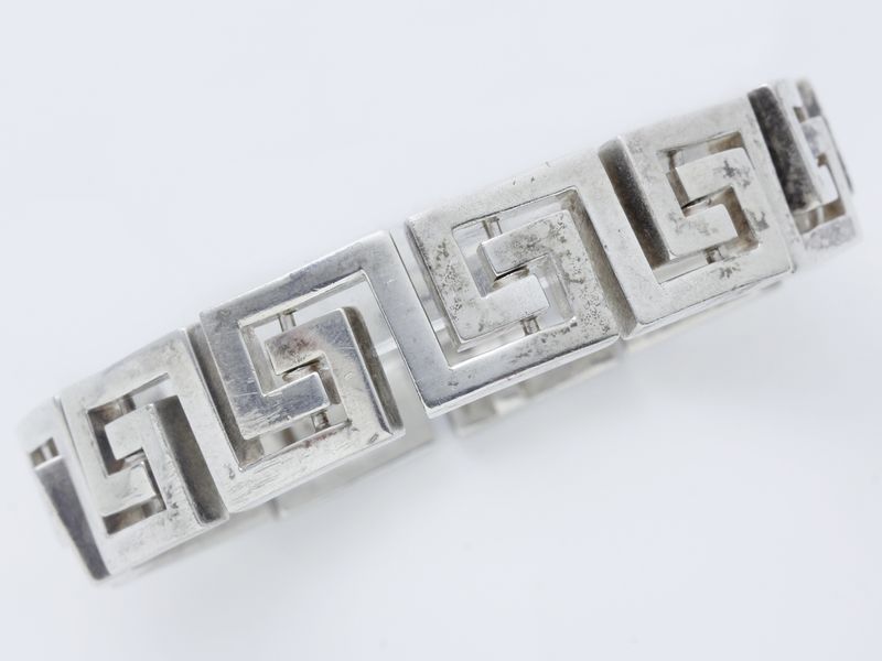HERMÈS PARIS Bracelet articulé en argent 800 millièmes composé d'une suite de [...] - Image 3 of 4