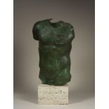 Igor MITORAJ (1944-2014) - Persée - Sculpture en bronze à patine verte - Signé et [...]