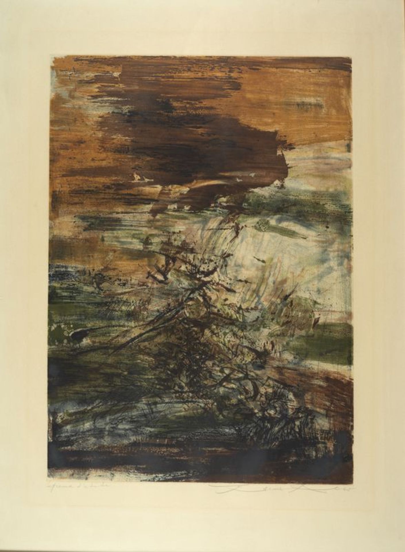 ZAO WOU KI (1920-2013) - Composition - Gravure signée au crayon en bas à droite et [...]