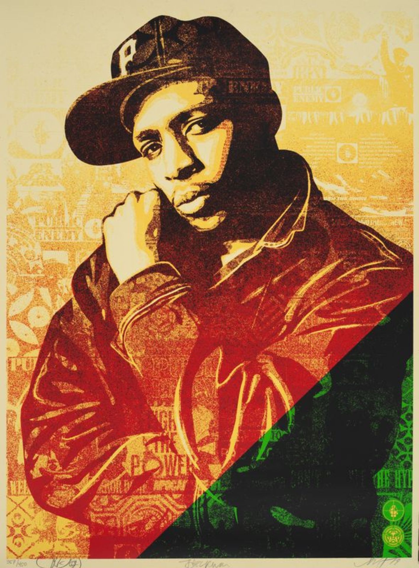 Shepard FAIREY (1960) - Chuck D collage print, 2019 - Sérigraphie signée daté et [...]