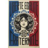 Shepard FAIREY dit OBEY (1970) - Liberté, Egalité, Fraternité - Sérigraphie - [...]