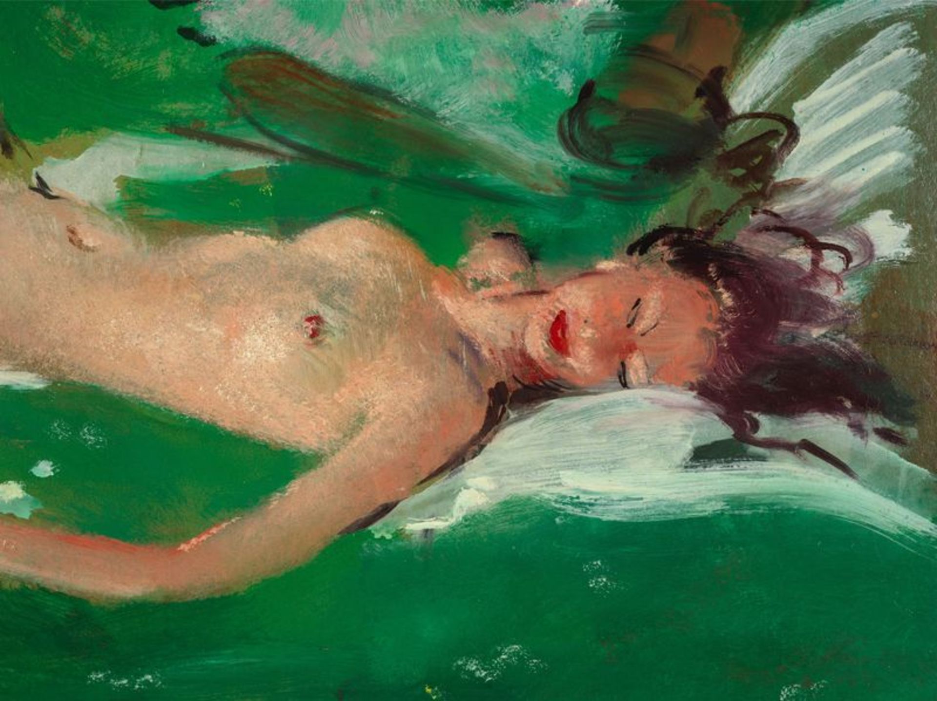 Jean-Gabriel DOMERGUE (1889-1962) - Nu sur l'herbe - Huile sur carton - Signée en [...] - Bild 4 aus 5