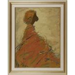 Ablade GLOVER (1934) - Profile - Huile sur toile signée en bas à gauche et daté [...]